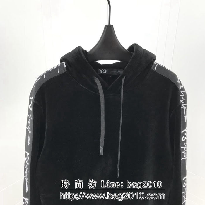 Y-3山本耀司 18年秋冬季新款 舒適保暖 男款絲絨加絨套裝 休閒運動必備單品 ydi2077